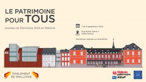 Le Parlement de Wallonie participera, les 7 et 8 septembre 2024, à la 36e édition des Journées du Patrimoine.